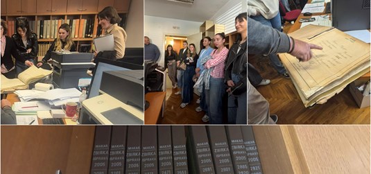 Studenti na terenskoj nastavi u zemljišnoknjižnom odjelu suda u Makarskoj